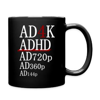 ADHD - AD4K - Tasse einfarbig - Schwarz - Rechts