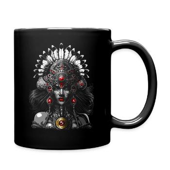 Aztekische Prinzessin - Tasse einfarbig - Schwarz - Rechts