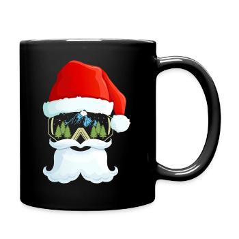 Weihnachtsmann Ski / Snowboard Brille - Tasse einfarbig - Schwarz - Rechts