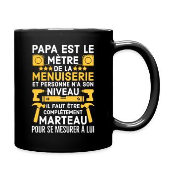 Papa Menuisier 21 - Mug uni - noir - Droite