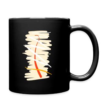 Sweat à capuche abstrait - Mug uni - noir - Droite