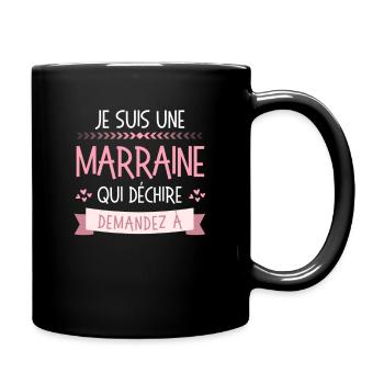 Marraine Qui déchire Cadeau personnalisé - Mug uni - noir - Droite