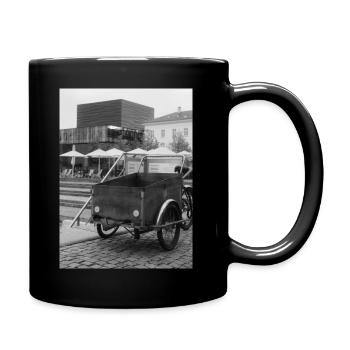 everything is looking better with a face - Full Colour Mug - black - Right