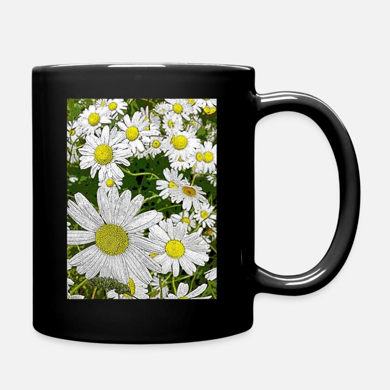 Gänseblümchen - Tasse einfarbig - Schwarz