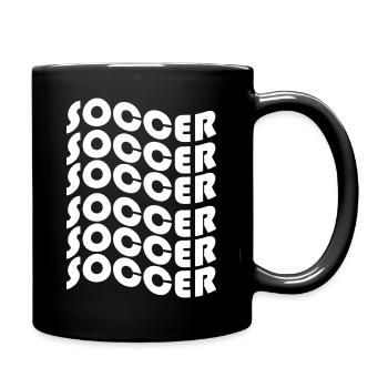 Fußball Soccer - Tasse einfarbig - Schwarz - Rechts