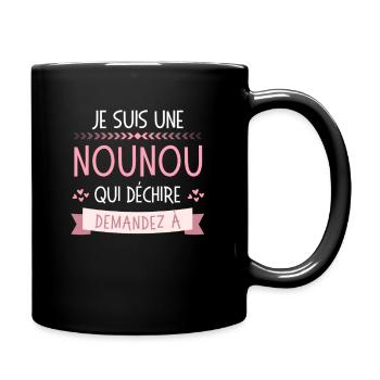 Nounou qui déchire personnalisé cadeau - Mug uni - noir - Droite