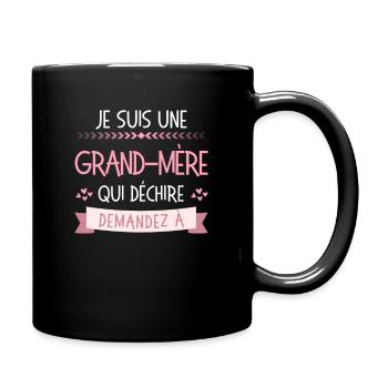 Grand-mère qui déchire personnalisé cadeau - Mug uni - noir - Droite