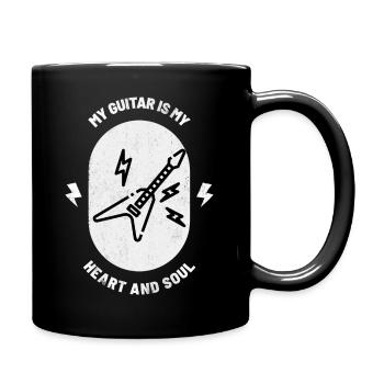 Guitare Musique Cœur et Soul Rock Blitz Cadeau - Mug uni - noir - Droite