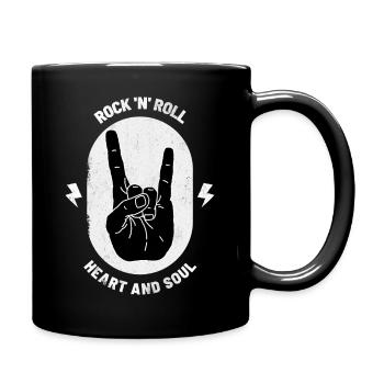 Rock 'N' Roll Devil Horns Metal Fork Rock Geschenk - Tasse einfarbig - Schwarz - Rechts