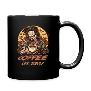Le café est mon élixir de vie - Mug uni - noir - Droite