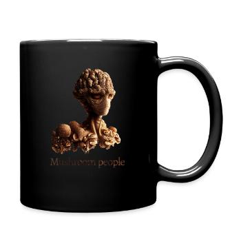 Mushroom people - Full Colour Mug - black - Right