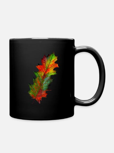 Feuille d'automne - Mug uni - noir
