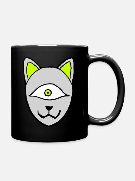 Masque cyclope kitsune - Mug uni - noir