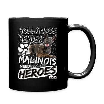 Holländischer Schäferhund – Schäferhund Spruch - Tasse einfarbig - Schwarz - Rechts