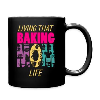 Living That Baking Mom Life Baker Mama - Full Colour Mug - black - Right