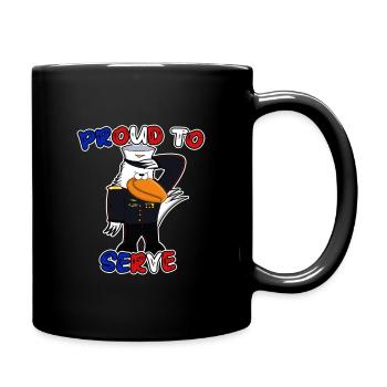 Fier de servir Pelican - Mug uni - noir - Droite