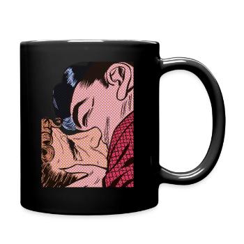 Der Kuss zwischen Männern - Tasse einfarbig - Schwarz - Rechts