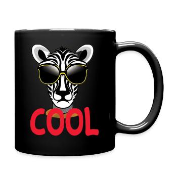 Cooles Zebra - cool - Tasse einfarbig - Schwarz - Rechts
