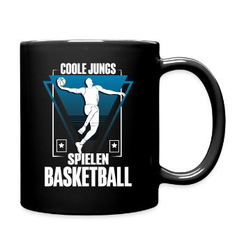 Basketball Basketballer - Tasse einfarbig - Schwarz - Rechts