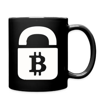 Bitcoin block - Mug uni - noir - Droite