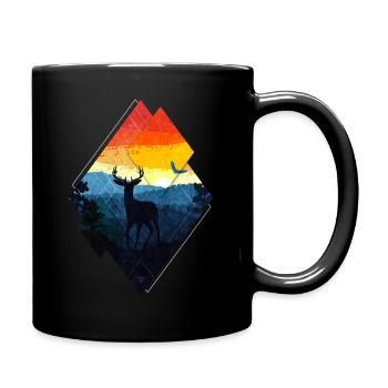 In the mountains - Full Colour Mug - black - Right
