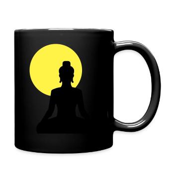 Buddha - Tasse einfarbig - Schwarz - Rechts