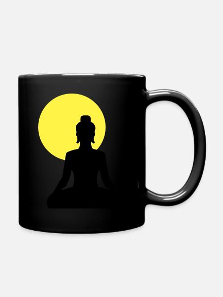 Buddha - Tasse einfarbig - Schwarz