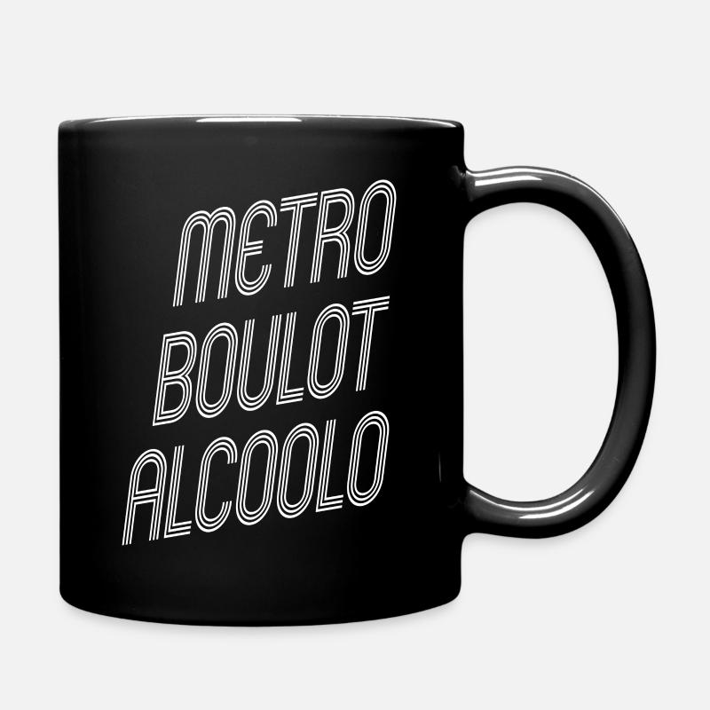 métro boulot alcoolo cadeau - Mug uni - noir