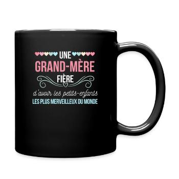 Une Grand-mère fière petits-enfants cadeau Mamie - Mug uni - noir - Droite