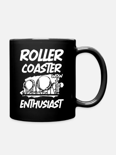Roller Coaster Enthusiast - Tasse einfarbig - Schwarz