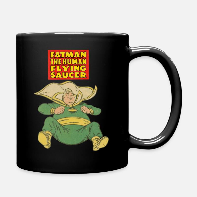 Fat Man The Human Flying Saucer Vintage Comic Hero - Tasse einfarbig - Schwarz