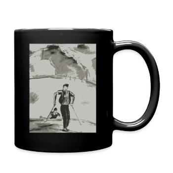 Skitour - Tasse einfarbig - Schwarz - Rechts