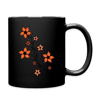Flower orange - Full Colour Mug - black - Right