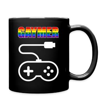 GAMER - GAYMER - PLAYER - CONTROLLER - GAME OVER - Tasse einfarbig - Schwarz - Rechts
