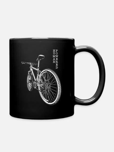 Mountainbike T-Shirt würdigt menschliche Ausdauer. - Tasse einfarbig - Schwarz