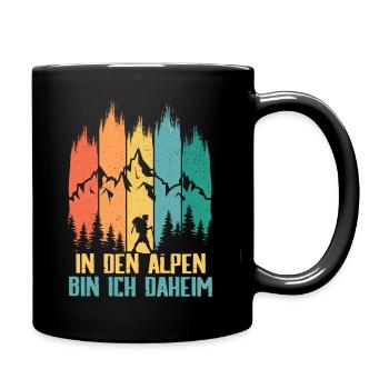 Je suis chez moi dans les Alpes - Mug uni - noir - Droite
