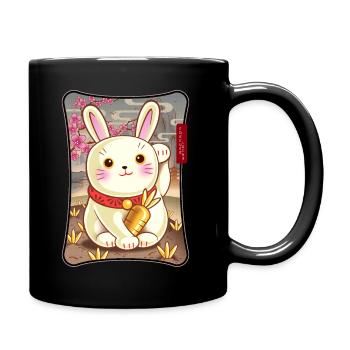 Lapin chanceux pour toujours - Mug uni - noir - Droite