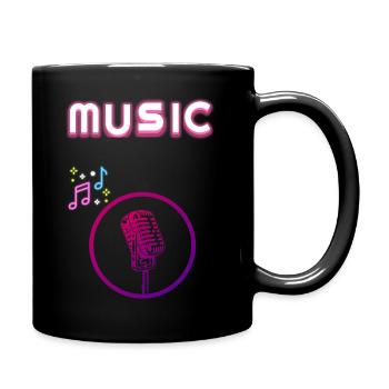 Music - Tasse einfarbig - Schwarz - Rechts