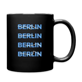 Berlin Berlin Berlin Berlin T-Shirt Hoodie - Tasse einfarbig - Schwarz - Rechts