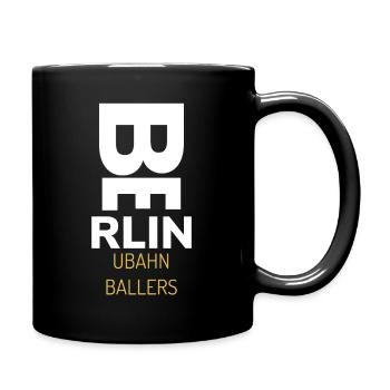 Berlin U-Bahn Ballers Berlin (U-Bahn Fetischist) - Tasse einfarbig - Schwarz - Rechts