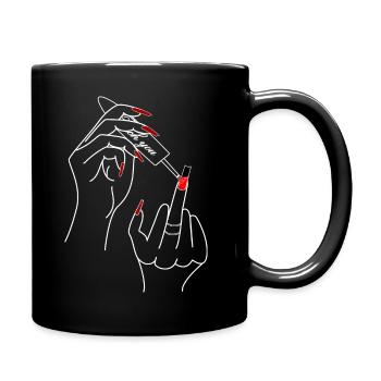Feminismus Design für Emanzipation & Frauenrechte - Tasse einfarbig - Schwarz - Rechts