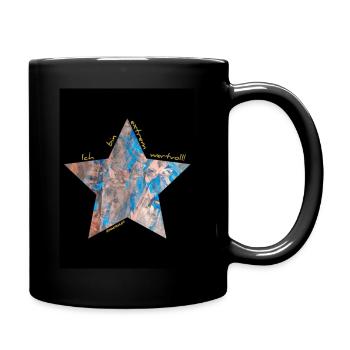 Ich bin extrem wertvoll! - Stern - Tasse einfarbig - Schwarz - Rechts