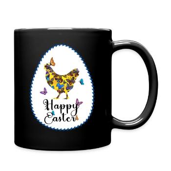 Colorful hen - Full Colour Mug - black - Right