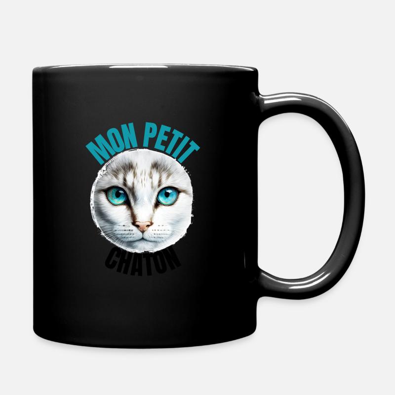 Mon petit chaton blanc - Mug uni - noir