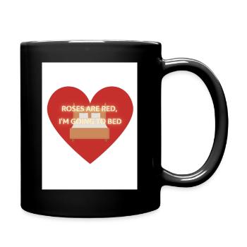 Bett Gedicht - Tasse einfarbig - Schwarz - Rechts