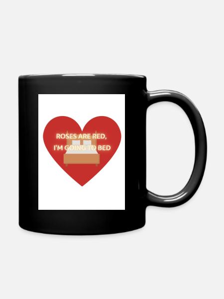 Bett Gedicht - Tasse einfarbig - Schwarz