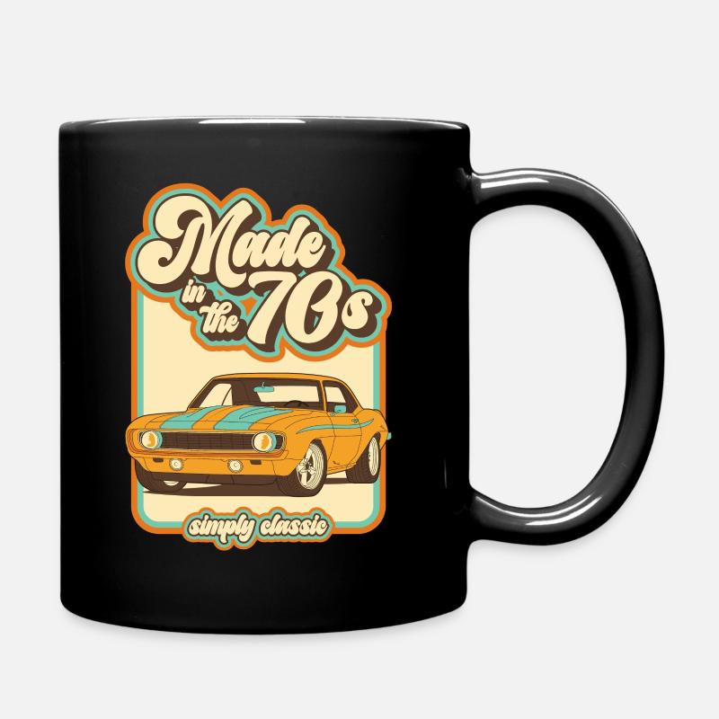 70s Design - Tasse einfarbig - Schwarz