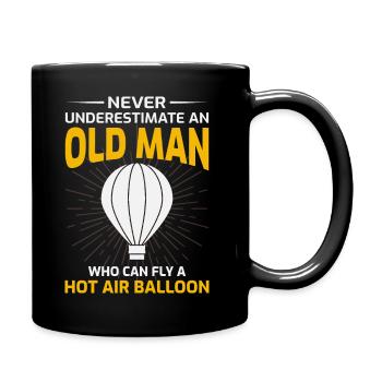 Heißluftballonfahrt Hopper Ballonfahrt Ballonfahrer - Tasse einfarbig - Schwarz - Rechts