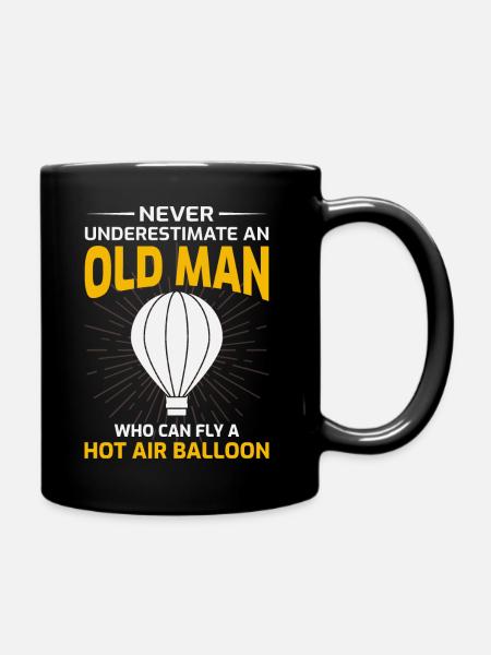 Heißluftballonfahrt Hopper Ballonfahrt Ballonfahrer - Tasse einfarbig - Schwarz