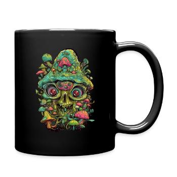 Crâne de Trippy - Mug uni - noir - Droite